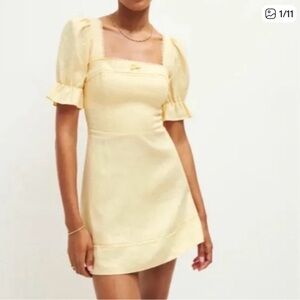 Reformation Yellow Mini Dress
